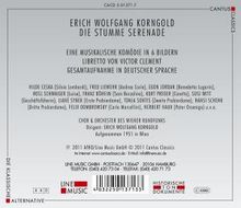 Erich Wolfgang Korngold (1897-1957): Die stumme Serenade op.36, 2 CDs