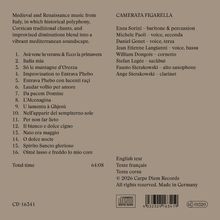 Medieval and Renaissance music from Italy. CAMERATA FIGARELLA. Musikliste von 16 Titeln und Musikerangaben. Total time: 64:08.