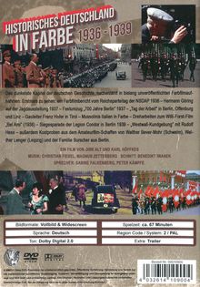 Historisches Deutschland in Farbe 1936-1939, DVD