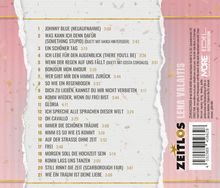 Trackliste mit Titeln und Längen: 1. Johnny Blue 3:00, 2. Was kann ich 2:42, bis 21. Wie ein Traum 3:08. Links „ZEITLOS“ und „LENAVALAITIS“.