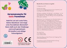 „Herzensmomente für beste Freundinnen“ steht groß. Bunte Symbole: Herz, Blume, Smiley, Sonnenbrille, Monstera-Blatt. Preis: 9,00 €.