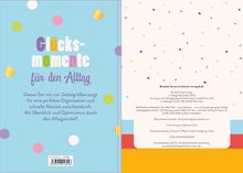 Glücksmomente für den Alltag. Vier Zettelgrößen für Organisation und schnelle Notizen. Bunte Punkte.