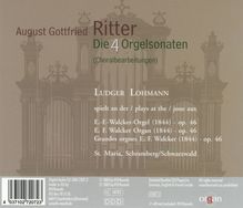 August Gottfried Ritter (1811-1885): Orgelsonaten Nr.1-4 (opp.11,19,23,31), CD