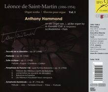 Leonce de Saint-Martin (1886-1954): Orgelwerke, CD