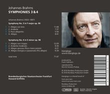 Johannes Brahms (1833-1897): Symphonien Nr.3 &amp; 4, CD