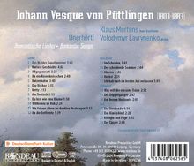 Johann Hoven (Johann Vesque von Püttlingen) (1803-1883): Lieder "Unerhört", CD