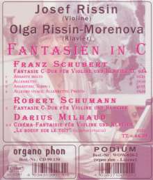 Darius Milhaud (1892-1974): Cinema-Fantaisie für Violine &amp; Klavier, CD