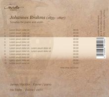 Johannes Brahms (1833-1897): Sonaten für Violine &amp; Klavier Nr.1-3, CD