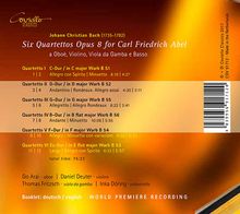 Johann Christian Bach (1735-1782): Quartette op.8 Nr.1-6 für Oboe, Violine, Viola da gamba, Cello (für Carl Friedrich Abel), CD