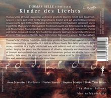 Thomas Selle (1599-1663): Virtuose Laudationes &amp; kleine geistliche Concerti "Kinder des Liechts", CD