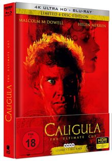 Caligula (The Ultimate Cut) (Ultra HD Blu-ray &amp; Blu-ray im Mediabook), 1 Ultra HD Blu-ray und 3 Blu-ray Discs