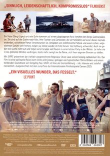 „Sinnlich, leidenschaftlich, kompromisslos“ und „Ein visuelles Wunder, das fesselt“. Oben sind zwei Bilder, unten tanzende Menschen.