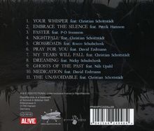 Trackliste mit 11 Titeln von verschiedenen Künstlern auf dunklem Hintergrund.