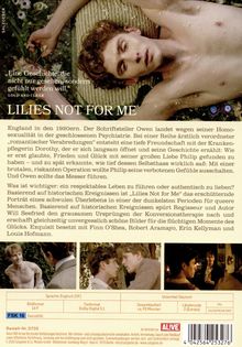 "LILIES NOT FOR ME" in den 1920ern: Owen entdeckt Freundschaft in der Psychiatrie. Drama um wahre Liebe vs. respektables Leben.