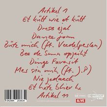 Artikel 1, Et kütt wie et kütt, Dress ejal, Danze jon, Bitte mich (ft. Veedelperlen), Bess de Sonn opjeit, Domstadt Kind Logo.