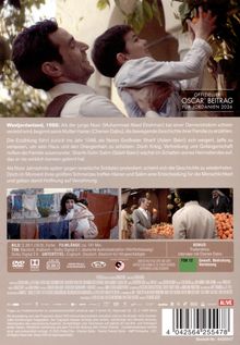 Texte: "Westjordanland, 1988" und "Offizieller Oscar Beitrag für Jordanien 2026." Ein Mann hebt einen Jungen zu einem Orangenzweig hoch.