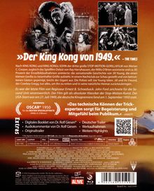 "Der King Kong von 1949." Oben sind drei Schwarzweißbilder einer Filmszene. Darunter Text zur Filmgeschichte. Extras: u.a. Trailer.