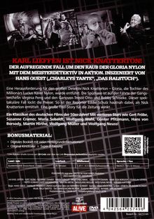 Der Text beschreibt einen Kriminalfilm mit Detektiv Nick Knatterton. Titel: "Karl Lieffen ist Nick Knatterton." Bonusmaterialien sind erwähnt.