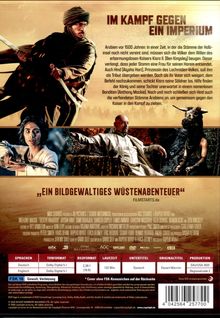 "Im Kampf gegen ein Imperium", Text über historische Konflikte in Arabien, Krieger mit Schwert, dramatische Szenen.