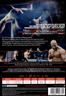 Ein muskulöser Mann kämpft in einem Ring. Oben steht: "Der neue Retro-Martial-Arts-Film."