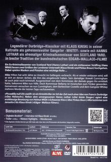 Texte: "Legendärer Durbridge-Klassiker mit KLAUS KINSKI", "Bonumaterial: Digitales Booklet", "Hanns Lothar", "Edgar-Wallace-Filme".  
Schwarz-Weiß-Foto von vier Personen, darunter ein Mann im Anzug. Logos unten.