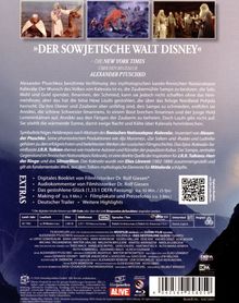 „Der sowjetische Walt Disney“ – Die New York Times. Extras: Digitales Booklet, Audiokommentar, Making-of.  
Drei Filmszenen oben.