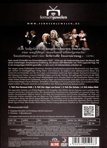 Logo mit Text "Fernsehjuwelen", darunter Zitat über Darsteller und Inszenierung, Beschreibung der Serie und Bonusmaterial.