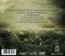 Trackliste: 1. In This Greenhouse of Loneliness and Clouds, 2. Small Town Depression... Gletscherlandschaftshintergrund.