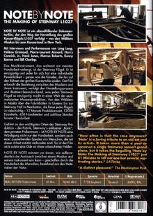 Note by Note - The Making of Steinway L 1037 (OmU), DVD