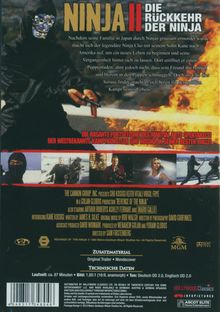 Ninja II - Die Rückkehr der Ninja, DVD