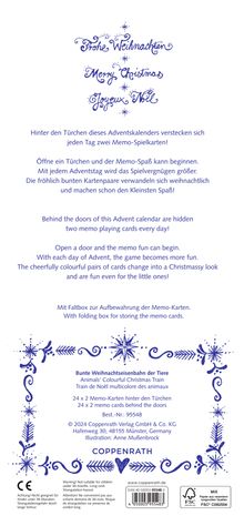 Memo-Adventskalender, Kalender