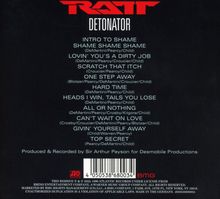 Ratt: Detonator, CD