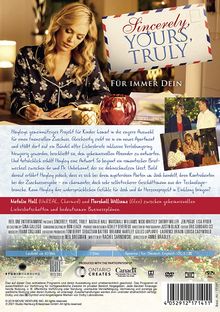 Sincerely, Yours, Truly - Für immer Dein, DVD