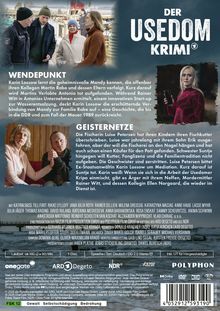 "DER USEDOM KRIMI  
WENDEPUNKT: Karin Lossow lernt die geheimnisvolle Mandy kennen [...]  
GEISTERNETZE: Die Fischerin Luise Petersen hat ihren Kindern [...]  
Laufzeit: ca. 180 Minuten (2 x 90 Min)."