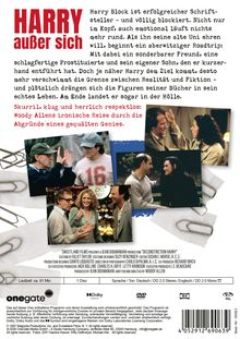 Cover mit dem Titel "Harry außer sich" und Text über einen erfolgreichen, blockierten Schriftsteller und seine Reise.