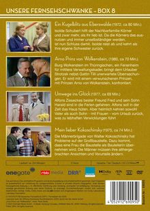 Unterhaltungsprogramm mit vier Episoden: "Ein Kugelblitz aus Eberswalde", "Arno Prinz von Wolkenstein", "Umwege ins Glück", "Mein lieber Kokoschinsky".