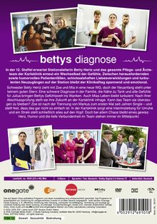 "bettys diagnose" steht zentral. Darunter sind Texte zur 12. Staffel der Serie. Bilder zeigen Szenen mit Krankenhauspersonal.