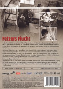 Text: "Fetzers Flucht" ist die Geschichte eines jungen Mannes, der aus der DDR flieht. Sepiafarbene Film-Szene mit Betten.