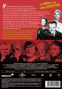 Der Text beschreibt die Geschichte von Lon Chaney, der sich meisterhaft durch Gesten und Masken ausdrückt.