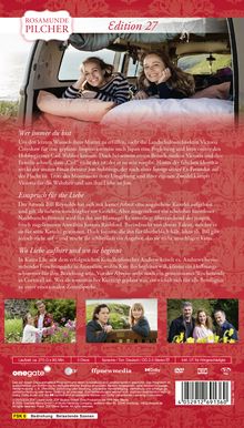 **Rosamunde Pilcher Edition 27**

"Wer immer du bist": 
Victoria Crayshaw sucht Begleitung nach Japan und trifft Carl Webber. Seine Identität wird hinterfragt.

"Einspruch für die Liebe": 
Anwalt Bill Reynolds verliert gegen junge Anwältin Joanna Rashford. Ein Angebot folgt.

"Wo Liebe aufhört und wo sie beginnt": 
Probleme in Kates Ehe mit Forscher Andrew vor Reise nach Australien.