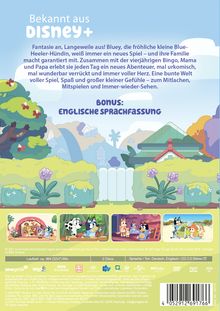 Bekannt aus Disney+. Bonus: Englische Sprachfassung. Illustration von einem Garten mit Häusern im Hintergrund.