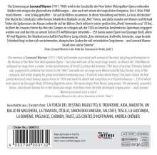Leonard Warren - Triumph and Death with Verdi, 10 CDs