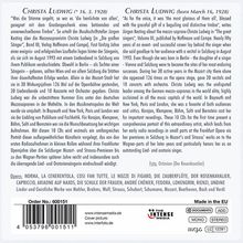 Christa Ludwig - Die ersten Aufnahmen / Die größten Welterfolge, 10 CDs