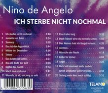 Nino De Angelo: Ich sterbe nicht nochmal, CD