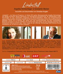 Angelika Kirchschlager &amp; Konstantin Wecker - Liedestoll, Blu-ray Disc