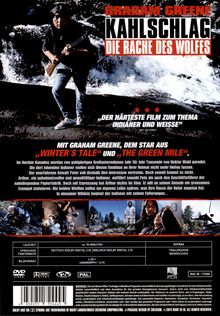 DVD-Cover für "Kahlschlag - Die Rache des Wolfes". Actionreiche Szenen, Indianer, Geiselnahme. Laufzeit: 95 Minuten.