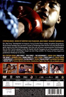 Text: "Cynthia Khan – Keine ist härter! Das Team der 'Red Force' schlägt wieder zu!" zeigt eine Frau mit rotem Boxhandschuh.