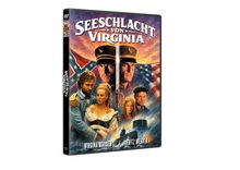 DVD-Hülle: "Seeschlacht von Virginia" steht oben. Unten: "Virginia Madsen" und "Fritz Weaver". Hintergrund: historische Militärfiguren.