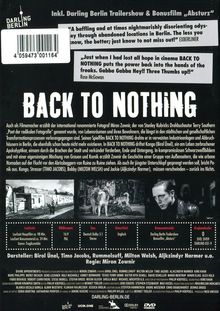 Back to Nothing, DVD