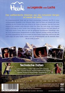 Heidi – Die Legende vom Luchs. Technische Daten: Laufzeit 76 Min, Sprachen: Deutsch/Englisch, Untertitel Deutsch. Illustrationen.